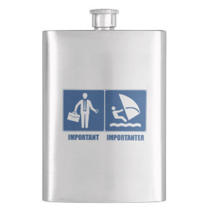 Work Is Important, Windsurfing Is Importanter Hip Flask
