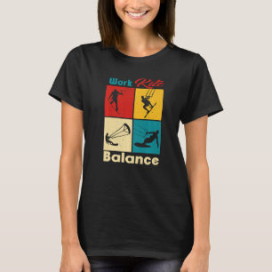Work Kite Balance Lifestyle Vintage Work Life   T-Shirt