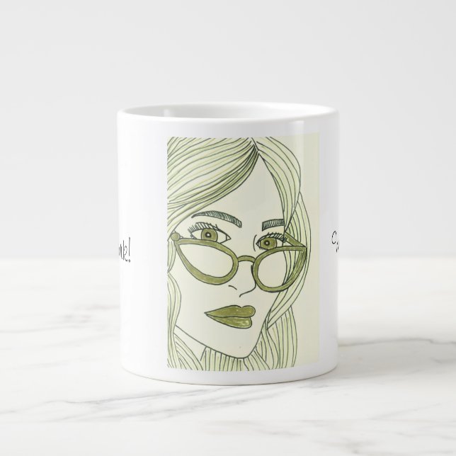 Work Large Coffee Mug (Front)