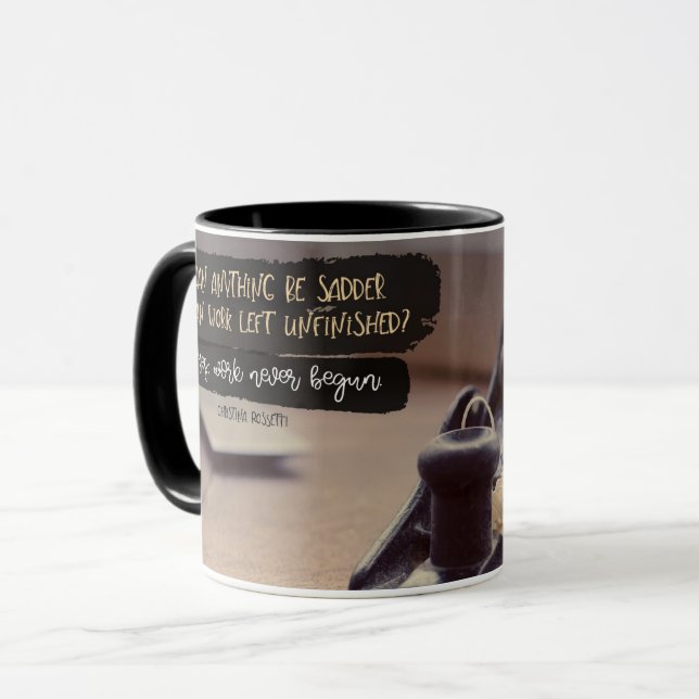 Work Left Unfinished Mug (Front Left)