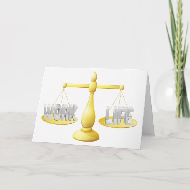Work life balance scales card (Front)