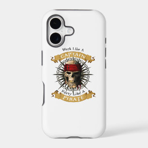 Work Like A Captain Party Like A Pirate Skull Joll