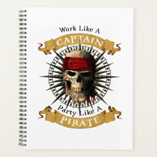 Work Like A Captain Party Like A Pirate Skull Joll Planner