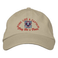 Work Like A Captain Play Like A Pirate Embroidery
