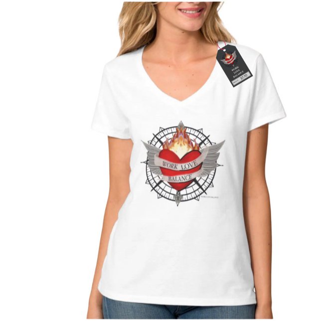 WORK LOVE BALANCE compass design T-Shirt (Creator Uploaded)