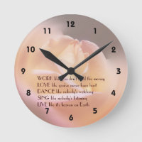 Work Love Dance Soft Rose Inspirational Quote 