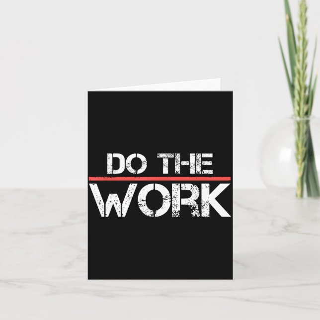 Work Motivational Positive Inspirational Quote Card (Front)