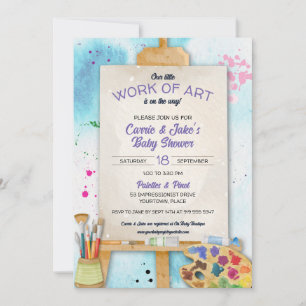 Work of Art Baby Shower Invitation