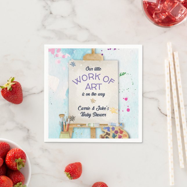 Work of Art Baby Shower Napkin (Insitu)