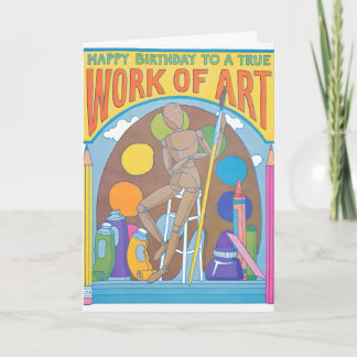 Work Of Art Birthday Letterpress Card