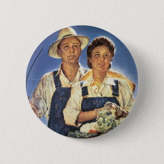 Work on a Farm...This Summer 6 Cm Round Badge