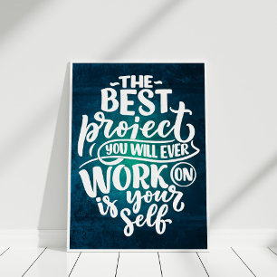 "Work on Yourself"  Inspirational Quote Poster