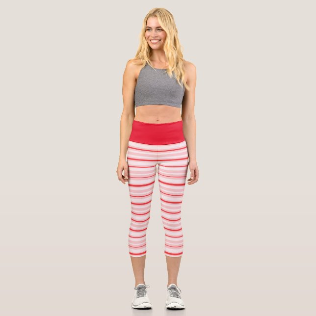 Work out Christmas/peppermint pants (Front)