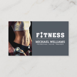 Work Out Fitness Model Business Card