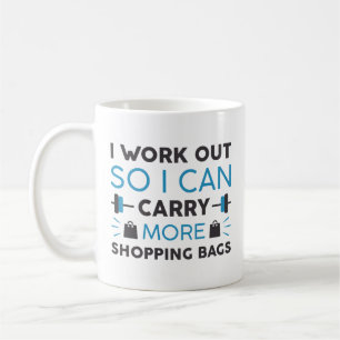 Work Out Shopping Bags Coffee Mug