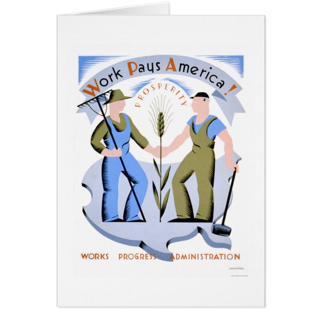 Work Pays America 1939 WPA (Front)