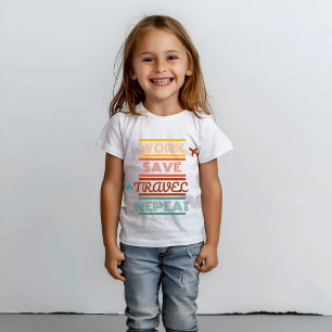 Work Save Travel Repeat – Adventure & Travel Lover T-Shirt
