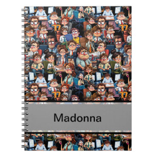 Work stress black notebook