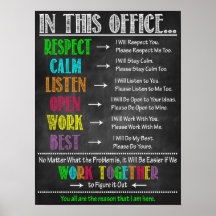 Work Together Office Classroom Poster
