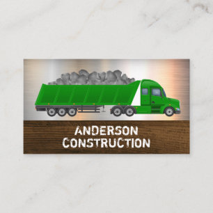 Work Truck Construction with Payload Business Card