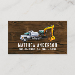 Work Truck Heavy Machinery Construction Business Card