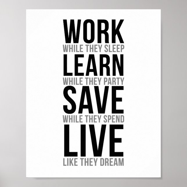 Work While They Sleep Poster (Front)