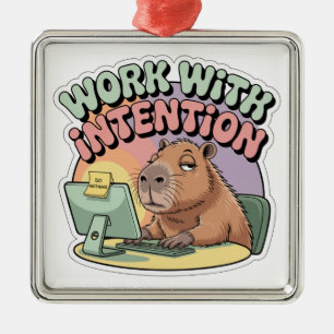 Work With Intention Metal Tree Decoration