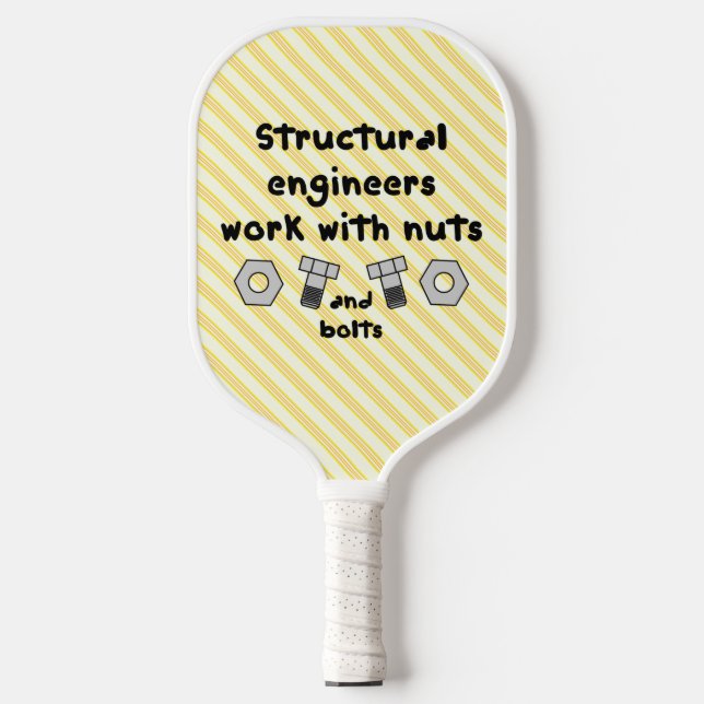 Work With Nuts Ceramic Ornament Pickleball Paddle (Front)