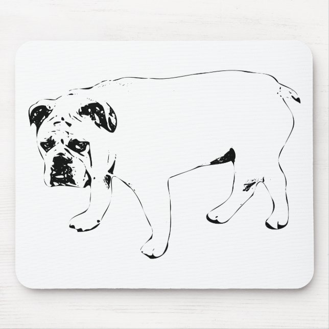Workday Smile, Bulldog Desk Pad Mouse Pad (Front)