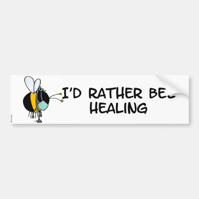 worker bee - doctor bumper sticker (Front)