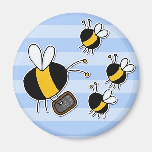 worker bee - teacher magnet (Front)
