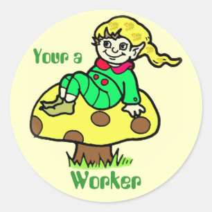 Worker Elf Reward Sticker