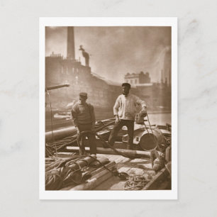 Workers on the 'Silent Highway', from 'Street Life Postcard