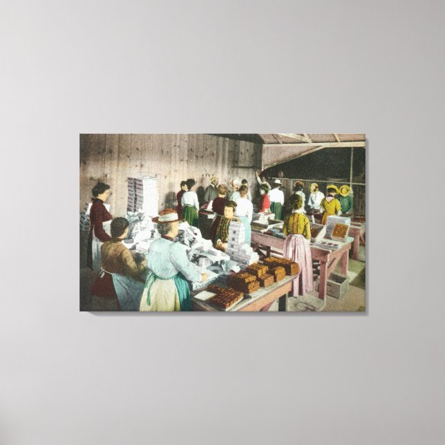 Workers Packing GoodiesFresno, CA Canvas Print (Front)