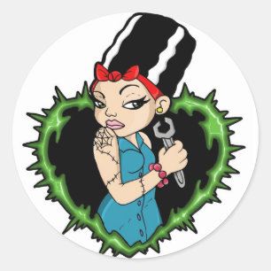 Working Bride Classic Round Sticker