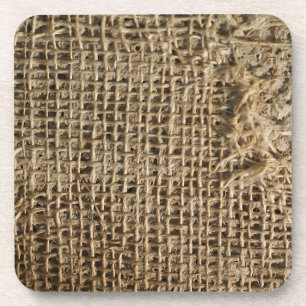 Working Burlap Coaster