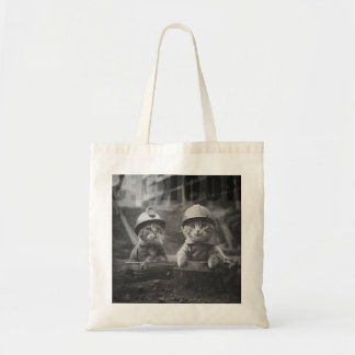 working cats-3-BW Tote Bag