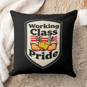 Working Class Pride Badge – Blue Collar Worker Cushion