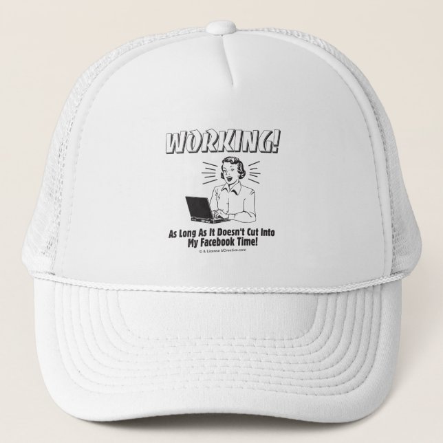 Working: Cut into Facebook Time Trucker Hat (Front)