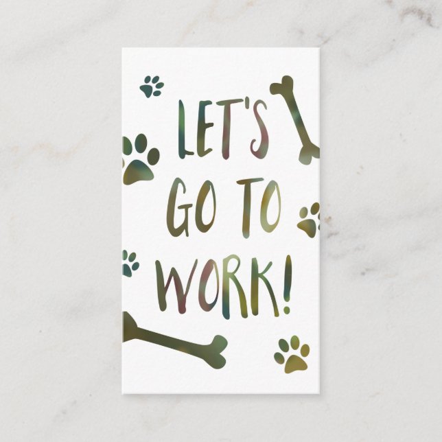 working dogs business card (Front)