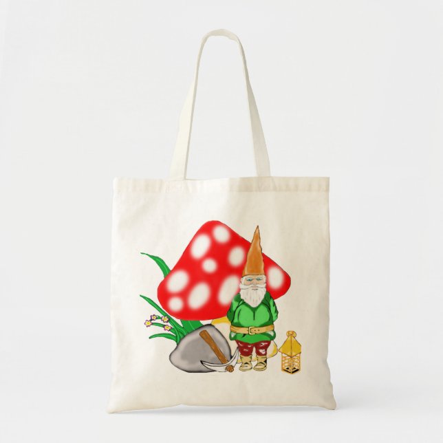 Working Fantasy Gnome Tote Bag (Front)