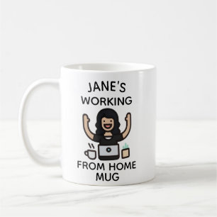 Working From Home Personalized Mug - Custom Home O