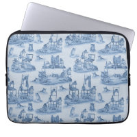 Working from Home with my Cats two-tone Delft Blue