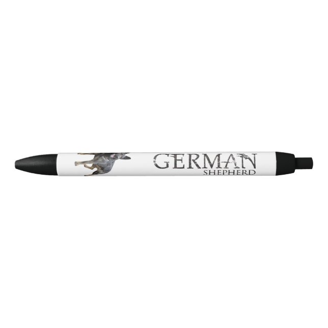Working German Shepherd Dog  - GSD Black Ink Pen (Front)
