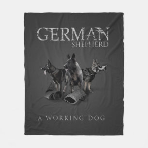 Working German Shepherd Dog - GSD Fleece Blanket