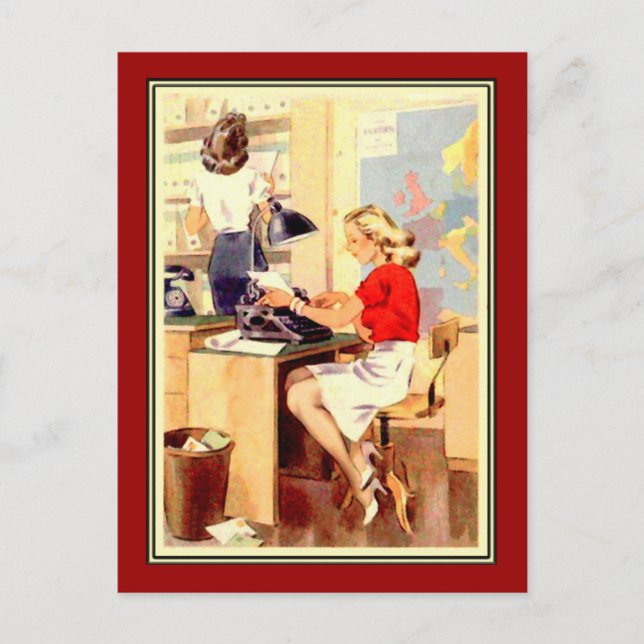 Working Girl Postcard (Front)