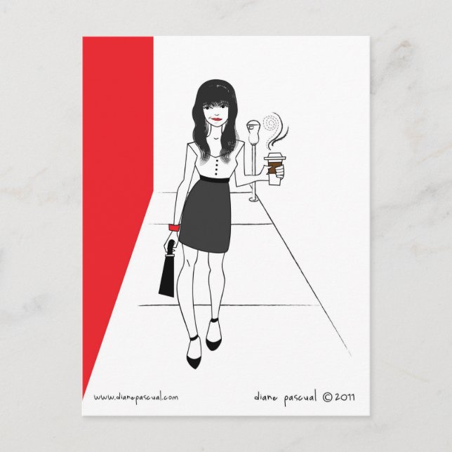 Working Girl Postcard (Front)