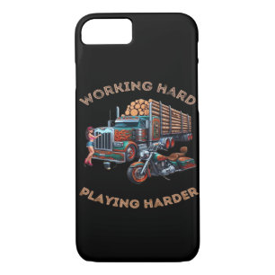 Working Hard Big Rig - Play so Hard Case-Mate iPhone Case