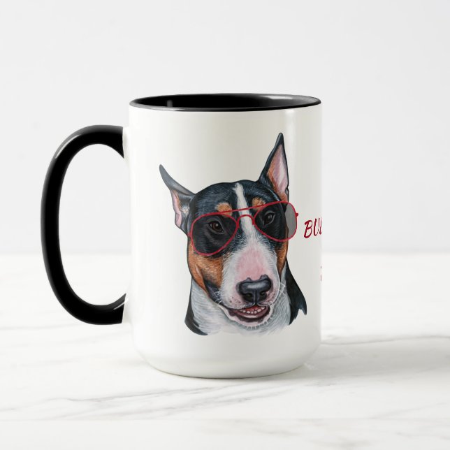 Working Hard for My Bull Terrier Dog Mug (Left)