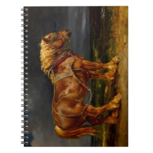 Working Horse in an Atmospheric Landscape Notebook